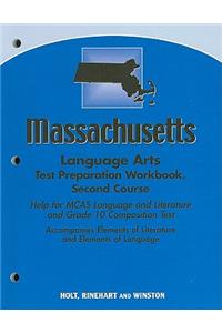 Massachusetts Language Arts Test Preparation Workbook, Second Course