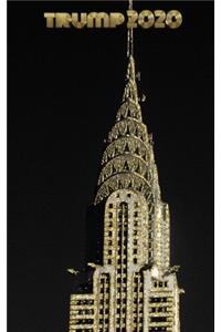 Trump-2020 iconic Chrysler Building Sir Michael writing Drawing Journal.