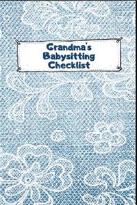Grandma's Babysitting Checklist