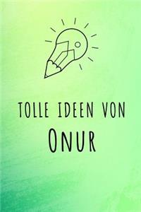 Tolle Ideen von Onur: Unliniertes Notizbuch mit Rahmen für deinen Vornamen