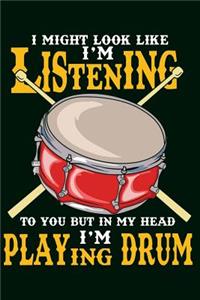 Funny Drum Player Percussion Notebook