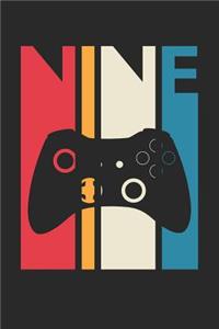 Gaming Notebook for 9 Year Old Boys and Girls - Vintage Gaming Journal - 9th Birthday Gift for Gamer Diary