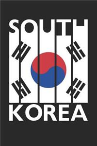 Vintage South Korea Notebook - Retro South Korea Planner - South Korean Flag Diary - South Korea Travel Journal