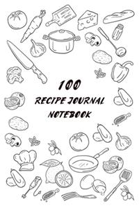 100 Recipes Journal Notebook