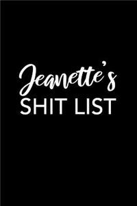 Jeanette's Shit List