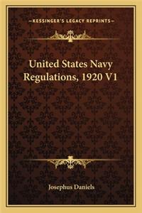 United States Navy Regulations, 1920 V1