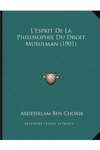 L'Esprit De La Philosophie Du Droit Musulman (1901)