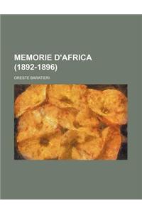 Memorie D'Africa (1892-1896)