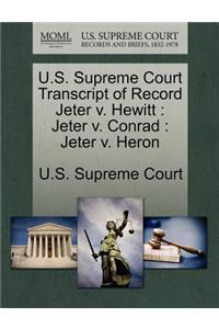 U.S. Supreme Court Transcript of Record Jeter V. Hewitt
