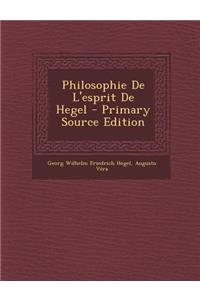 Philosophie de L'Esprit de Hegel