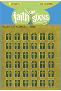 Foil Cross Miniatures - Faith That Sticks Stickers