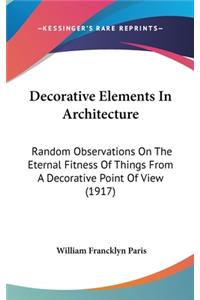 Decorative Elements In Architecture