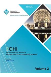 SIGCHI 2011 The 29th Annual CHI Conference on Human Factors in Computing Systems Vol 2