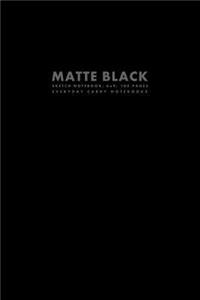 Matte Black Sketch Notebook, 6x9, 100 Pages