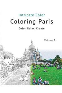 Coloring Paris: Volume 3 - Intricate Color: Color, Relax, Create