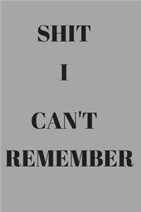 Shit I Can't Remember