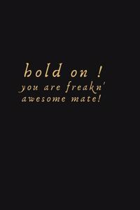 Hold on ! You Are Freakn' Awesome Mate