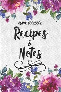 Blank Cookbook Recipes & Notes