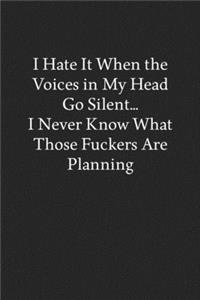 I Hate It When the Voices in My Head Go Silent... I Never Know What Those Fuckers Are Planning