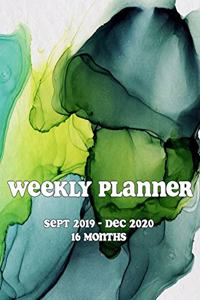 Weekly Planner Sept 2019 - Dec 2020 16 Months