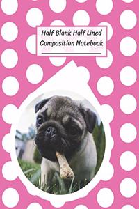 Half Blank Half Lined Composition Notebook