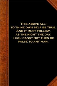 2020 Weekly Planner Shakespeare Quote Hamlet Self Be True 134 Pages