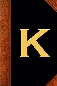 2020 Weekly Planner Monogram K Personalized Monogram K Vintage Style 134 Pages
