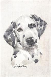 Dalmatian Dog Portrait Notebook: Blank Dot Grid Journal for Dog Lovers, Dog Mom, Dog Dad and Pet Owners - 6x9 - 5MM Dot Grid Pages