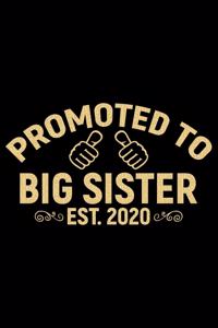 Promoted To Big Sister Est.2020: Cool Sisters Journal Notebook Gifts, Funny Sister Notebook Journal Diary, Gifts for Sisters from Sisters & Brother, Birthday Gifts for Sister