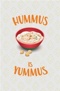 Hummus Is Yummus: All Purpose 6x9 Blank Lined Notebook Journal Way Better Than A Card Trendy Unique Gift Pink Yellow Texture Hummus