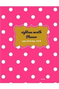 Eighteen Month Planner Polka Slay