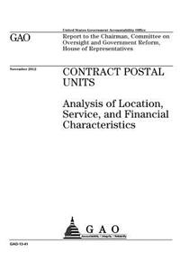 Contract postal units