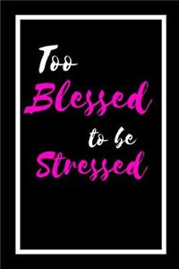 Too Blessed to Be Stressed: A 30 Day Stress Relief Journal with Scriptures