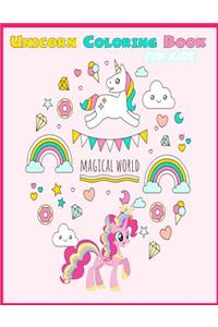 Unicorn Coloring Book for kids Magic world: Unicorn coloring book for kids