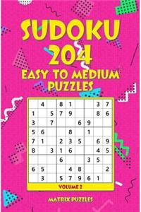 SUDOKU 204 Easy to Medium Puzzles