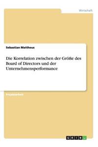 Korrelation zwischen der Größe des Board of Directors und der Unternehmensperformance