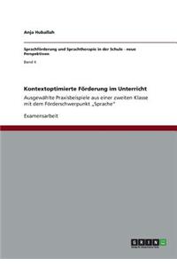 Kontextoptimierte Förderung im Unterricht