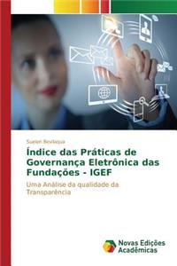 Índice das Práticas de Governança Eletrônica das Fundações - IGEF