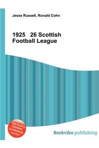 1925 26 Scottish Football League