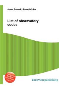 List of Observatory Codes