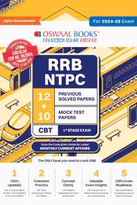 Oswaal RRB-NTPC 12 Previous Yearsâ€™ Papers & 10 Mock Test Papers