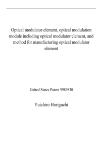 Optical modulator element, optical modulation module including optical modulator element, and method for manufacturing optical modulator element
