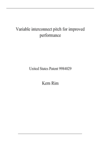 Variable interconnect pitch for improved performance