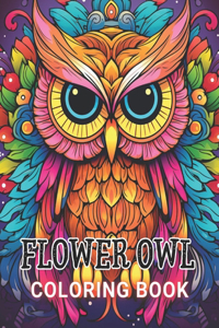 Flower Owl Coloring Book for Adult