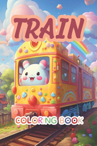 Train Coloring Bok for Kids Ages 4-8