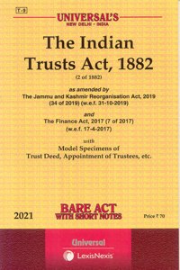 (Universal'S Code F-12) The Indian Trusts Act, 1882 (2021 Ed.)