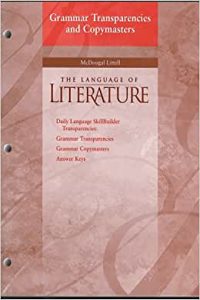 McDougal Littell Language of Literature: Grammar Transparencies World Literature Grade 10