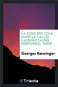 La Zone Des Cols Dans La VallÃ©e Lauenen (Alpes Bernoises)