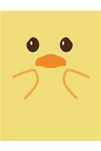 Cute Baby Duck Face Notebook