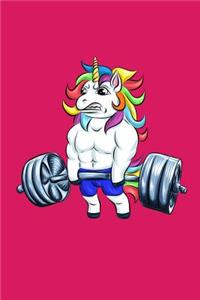 Workout & Food Unicorn Notebook